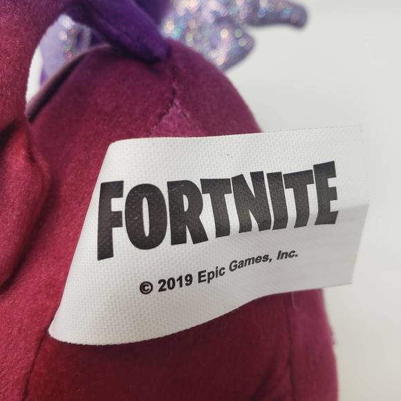 Fortnite Dark Llamacorn Plush 8" Purple Stuffed Animal Game Character Horn Wings - Picture 3 of 6